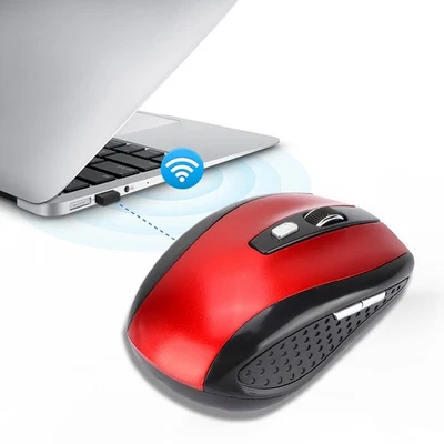 6D 2.4G 1200DPI USB Wireless Mouse Ergonomic Optical Positioning Mouse For Lapt - Image 1 of 4