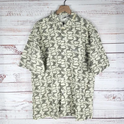 Camisa De Colección No Fear Para Hombres Talla XL Manga Corta Algodón Abotonada Estampado Dragón Años 90’s Foto 1 de 4