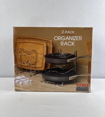 Estante organizador de cocina antideslizante cromado Seville Classics NUEVO en caja  Foto 1 de 4