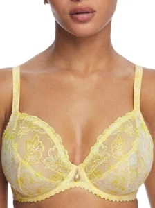 Prima Donna Plunge-BH Zitronensorbet Wildblumen mit Bügel, US 36 G, UK 36 F, Neu ohne Etikett - Bild 1 von 4