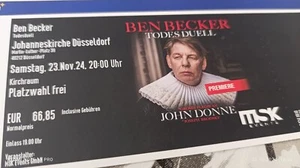 2 Tickets Ben Becker "Todesduell" Sa.23. November 2024, Düsseldorf - Bild 1 von 1