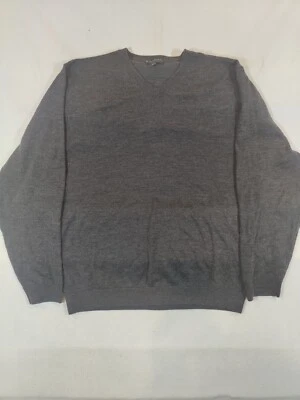 Suéter Hart Schaffner Marx Para Hombre XLT Pullover Gris 100% Lana Merino Extra Fina Foto 1 de 4