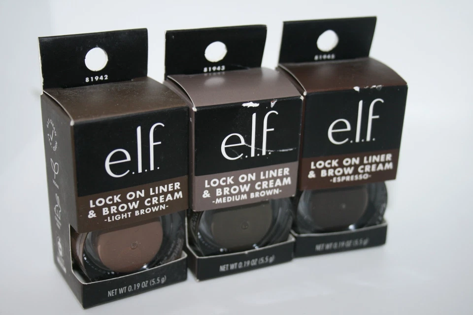 e.l.f. Lock On Liner & Brow Cream Light Brown Glides On Smoothly 2 Sculpt choose - Image 1 of 1