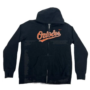 Baltimore Orioles Jacket Women's XXL 2XL Black Nike Full Zip Fleece Hooded MLB - Picture 1 of 9