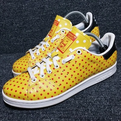 Adidas Stan Smith SPD Mens 10 Pharrell Yellow Red White Polka Dot Shoes B25402 - Image 1 of 4