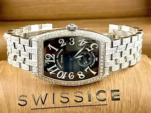 Franck Muller Casablanca 29mm Custom Iced Out w/4ct Diamonds Watch Ref 7502S6 - Picture 1 of 8