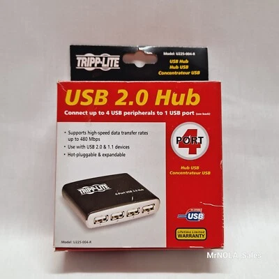 Tripp-Lite USB 2.0 Hub 4 Port Adaptor Extender Laptop Mouse Printer Phone NEW - Image 1 of 4