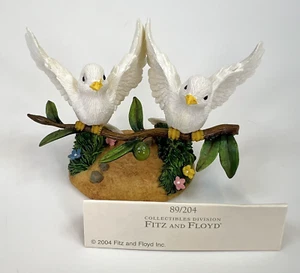 Charming Tails You Bring Peace To My World 89/204 Fitz and Lloyd White Birds - Picture 1 of 11