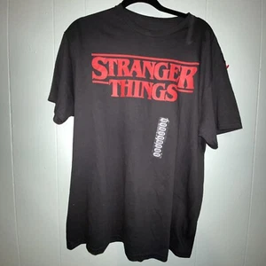 Stranger Things T-Shirt Black Netflix NEW Mens Large - Picture 1 of 6