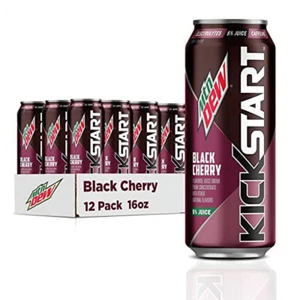 Mountain Dew Kickstart Black Cherry (16 Ounce Cans, Pack of 12) - Picture 1 of 1