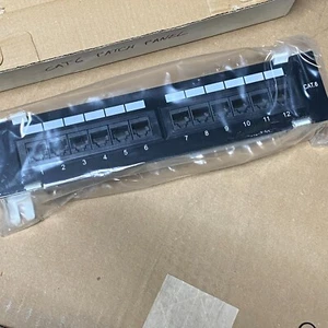CAT6 PATCH PANEL  CAT.6 12 Inputs - NEW - Picture 1 of 2