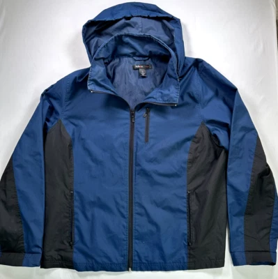 Chaqueta ligera con capucha para mujer Style & Co. azul y negra - talla XL Foto 1 de 3