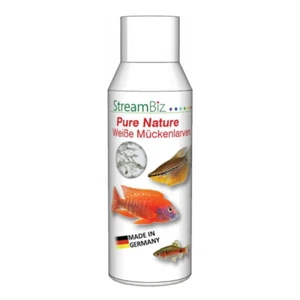 StreamBiz Pure Nature - weiße Mückenlarven in Nährlösung - 100ml TOP Fischfutter