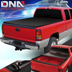 FOR 2004-2013 SILVERADO SIERRA 5.75 FT FLEETSIDE BED SOFT ROLL-UP TONNEAU COVER - Picture 1 of 12
