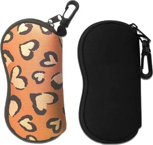 2 Stück Brillenetui Sonnenbrille, Neopren Reißverschluss Sonnenbrille Tasche, Tr - Bild 1 von 7