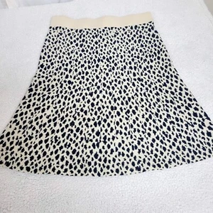 Ann Taylor Snow Leopard Animal Print Womens Casual Skirt Made With Wool - Picture 1 of 10