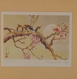 Vintage Greeting Card, 'Evening' By Wong Wan-Ng - Not Used - Bild 1 von 3