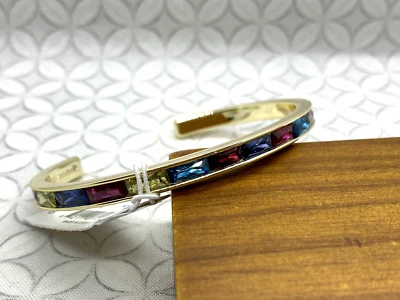 Bracelete de cristal Kendra Scott Jack tom dourado cristal multicolorido - Imagem 1 de 4