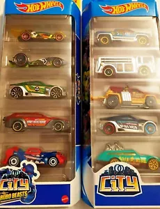 HEISSRÄDER 5ER-PACK STADTAUTOS DRUCKGUSSFAHRZEUG 1:64 ROBO BEASTS SPIELZEUG GESCHENK - Bild 1 von 14