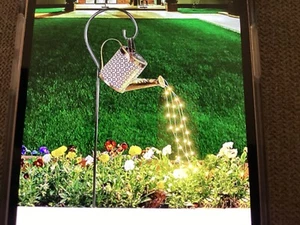 Solar Watering Can Light Garden Outdoor Waterproof Kettle Yard Art Lamp Decor - Picture 1 of 3