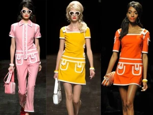 MOSCHINO 2013 RUNWAY COLLECTION WHITE PINK COLORBLOCK US 6 SILK DRESS NWT - Picture 1 of 13