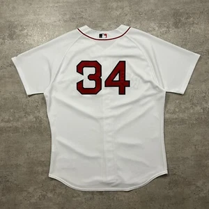 VTG 00s MLB BOSTON RED SOX DAVID ORTIZ MAJESTIC AUTHENTIC JERSEY SIZE 52 WHITE - Picture 1 of 7