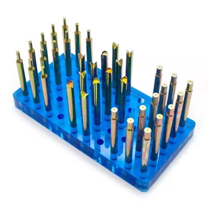 Dopsticks gemma alta precisione 34 pz 6 x 65 mm 3,0 mm/5,0 mm/v testa pietra preziosa stick dop - Foto 1 di 11