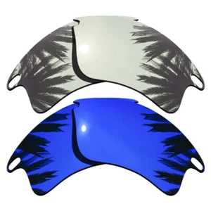 Lentes de repuesto polarizadas plateadas espejadas y azules púrpuras para chaqueta rápida Oakley - Imagen 1 de 4