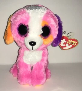 TY PRECIOUS COLORFUL DOG  6" BEANIE BOOS-RETIRED,NEW W/TAG*LOVES TO COLOR & PLAY - Picture 1 of 4