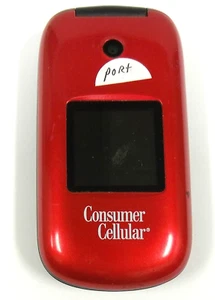 Huawei Envoy U3900 - Red and Black ( Consumer Cellular ) Flip Phone - Picture 1 of 3