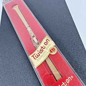 Vintage Speidel Metal Mesh Replacement Watch Band Ladies Twist On New 85 - Picture 1 of 6