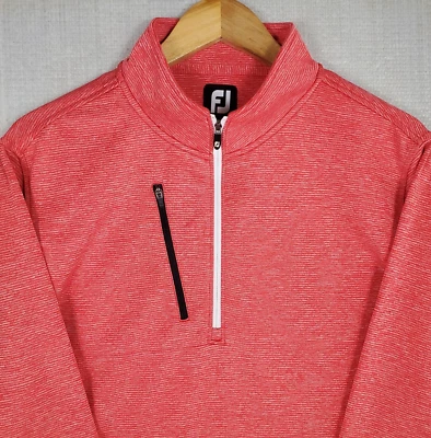 FOOTJOY Talla Grande Para Hombres 1/2 Cremallera Rendimiento Pullover Camisa Viento Chaqueta Rosa 1/4 Foto 1 de 4