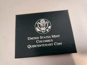 1992 COLUMBUS QUINCENTENARY COIN Half Dollar Uncirculated, US Mint COA, sealed - Bild 1 von 8