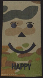 'Happy' Rank Slide (AMCU) Militaria Patch Patches - Picture 1 of 1
