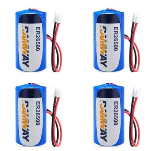 4PCS ER26500 3.6V 9000mAh C Size Battery with 2.54 Connector PLC Battery - Picture 1 of 4