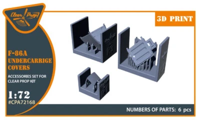 Cubiertas de tren de rodaje (CP) 1/72 Clear Prop F-86A Foto 1 de 3