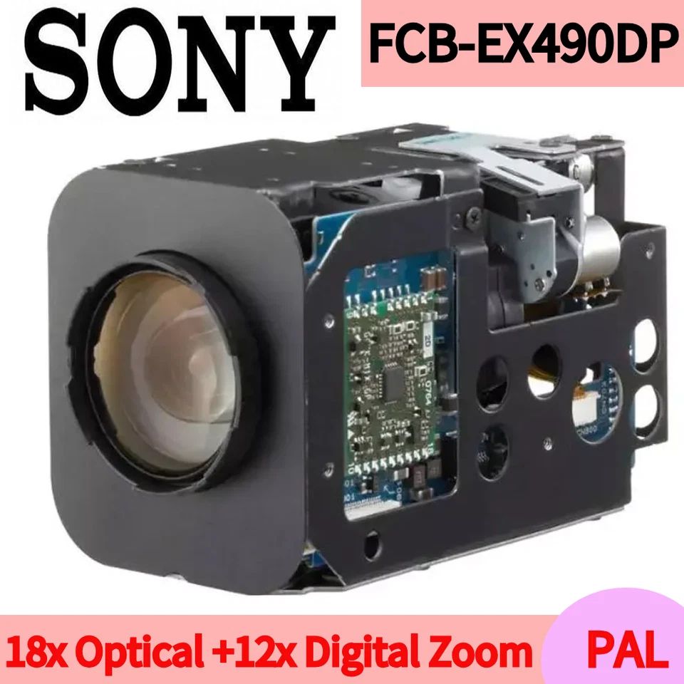 Sony FCB-EX490DP 18x Optical +12x Digital Zoom CCD Color Block Camera Module PAL - Image 1 of 4
