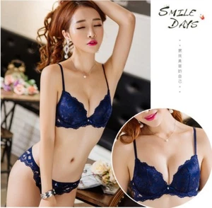 Push Up Bra Sets Women Lace Bra / Panty Set Underwire Embroidery Deep V Lingerie - Picture 1 of 56