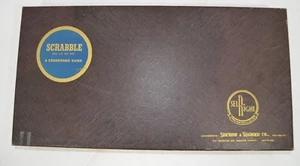 Juego de mesa Scrabble 1953 de colección Selchow & Righter granate COMPLETO Family Word Fun - Imagen 1 de 10