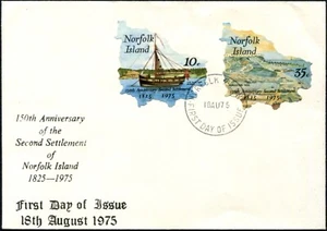 1975 Norfolk Island 150th Anniversary Of 2nd Settlement Unaddressed FDC, VGC - Bild 1 von 1