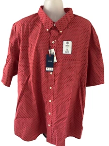 Izod Cool FX Saltwater Red Anchor Print S/SButton Front Shirt Size 3XLT,XXXLT - Picture 1 of 3
