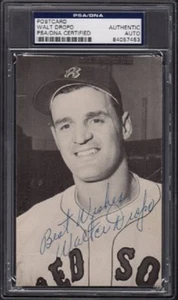 Autógrafo auténtico Walt Dropo 1958 postal firmada vintage con certificación PSA/ADN - Imagen 1 de 2