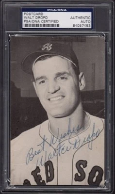1958 Walt Dropo Vintage Signed Postcard PSA/DNA Certified Authentic Autograph - Image 1 of 2