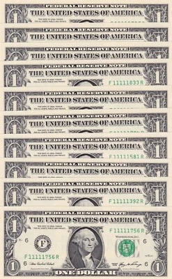United States of America, 1 Dollar, 2006, UNC, p523a, (Total 10 banknotes) - Image 1 of 2