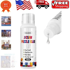 Quick-Dry Puzzle Glue 120ML with Sponge Head - Ideal for Wood and Paper Puzzles - Picture 1 of 10