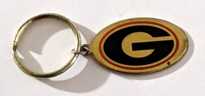 Georgia Bulldogs Metal Llavero Llavero Anillo Tono Dorado RARO DIFÍCIL DE ENCONTRAR USADO EN EXCELENTE ESTADO NCAA Foto 1 de 4