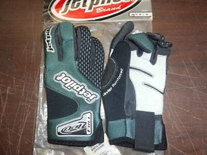 NEW JET PILOT FULL REV GLOVES PAIR green/grey & BLACK XS EXTRA SMALL - Picture 1 of 2