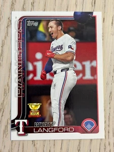 2025 Topps Series 2 Wyatt Langford Rookie Cup #455 QTY AVAIL - Picture 1 of 1