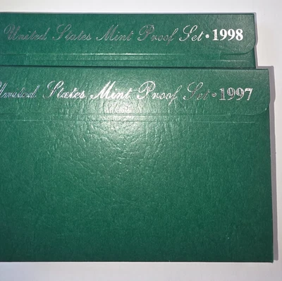 US Mint Proof Set 1998, 1997, - Mark - S Uncirculated Coins w/Certificate Box - Image 1 of 4