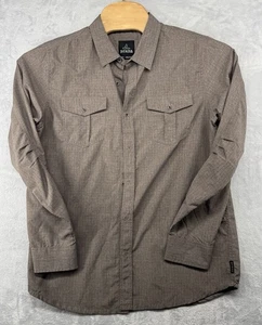 Prana Ascension Long Sleeve Button Down Shirt Tan Polyester Blend Men’s Size L - Picture 1 of 7